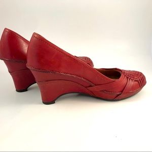 Artisan by Clark’s Red Leather Wedge shoe